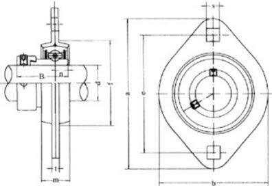 PFL204 | Pressed Steel 2-Bolt Flangettes For Shaft Dia. 3/4" - Forces Inc