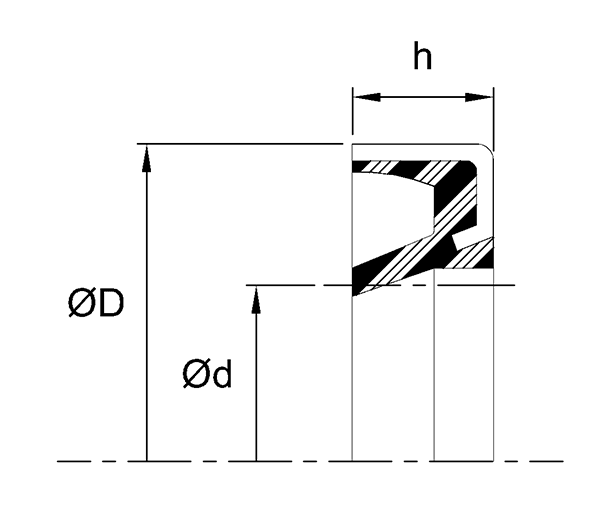 Pin Wiper (WS) 60mm x 75mm x 4mm - Polyurethane/Steel - Forces Inc