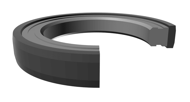 Piston Seal (HDP 330) 2.500" x 0.281" - Nylon/Nitrile - Forces Inc