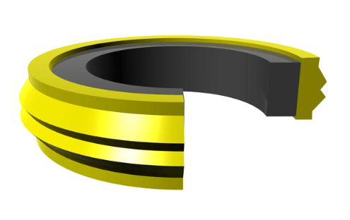 Piston Seal (PSP-A) 4.000" x 3.625" x 0.260" - Polyurethane/Nitrile - Forces Inc