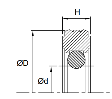 Piston Seals (P2B/U) 16mm x 11.1mm x 2.2mm - Polyurethane/Nitrile - Forces Inc