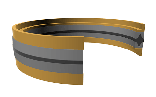 Piston Seals (P3C) 100mm x 86mm x 32.9mm - Neo-Fabric/Polyacetal - Forces Inc