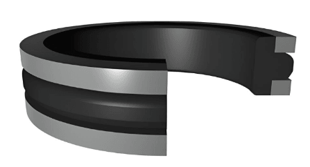 Piston T-Seal (TP) 3.500" x 3.125" x 0.280" - Nitrile/Nylon - Forces Inc