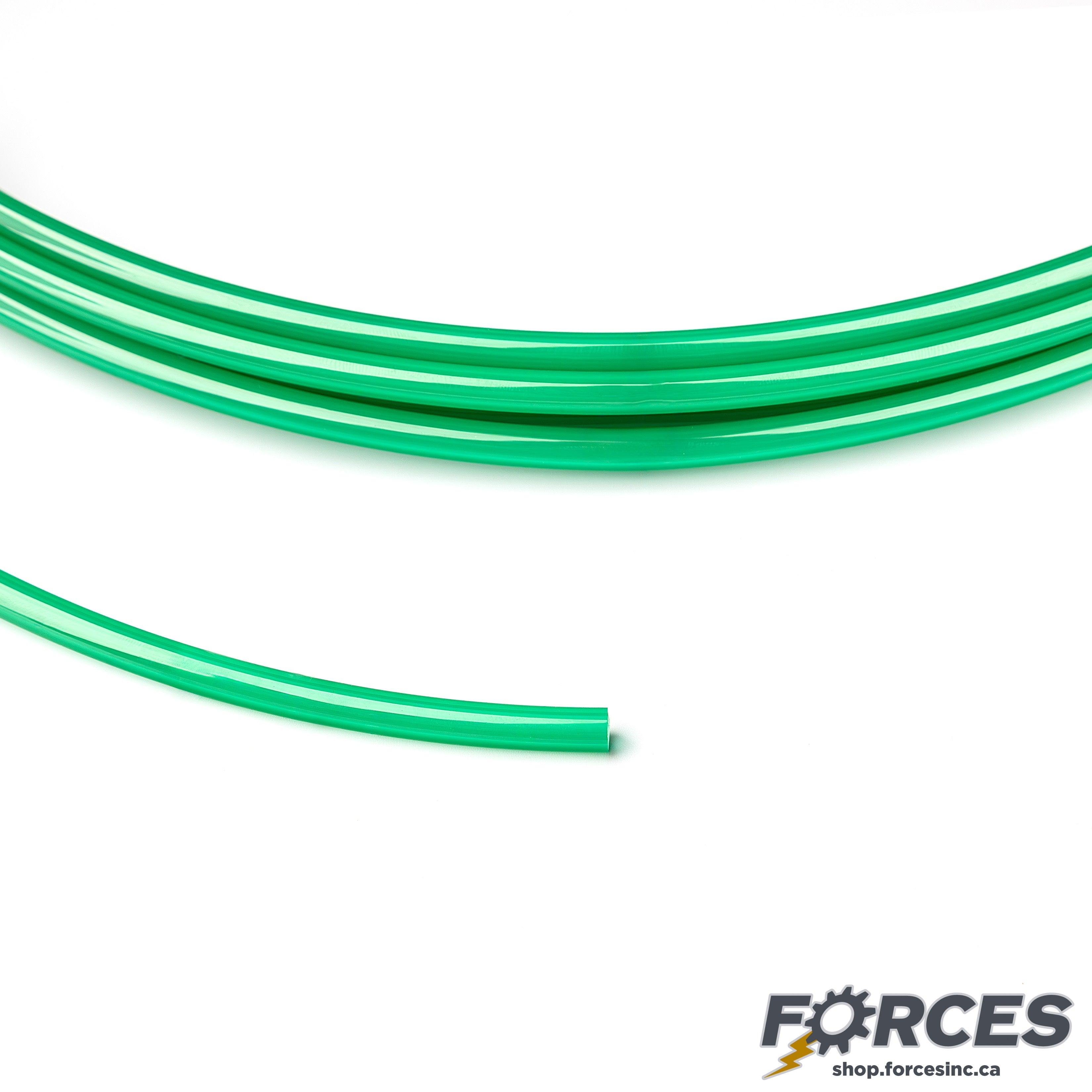 Pneumatic Air Tubing 10mm x 6.5mm Green Polyurethane - 330ft - Forces Inc