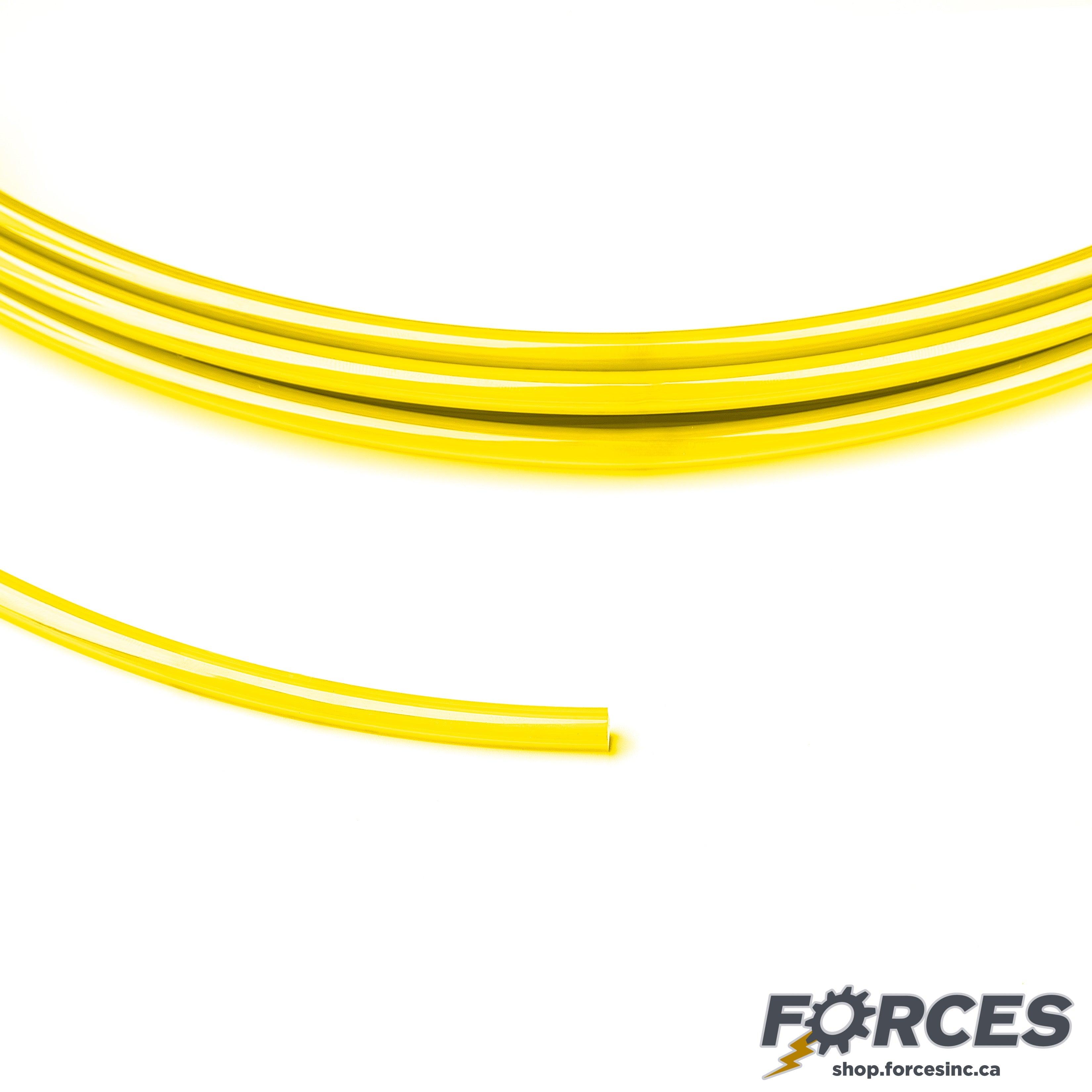 Pneumatic Air Tubing 10mm x 6.5mm Yellow Polyurethane - 330ft - Forces Inc