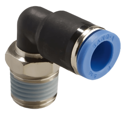 Push to Connect 90 Elbow Fitting 10mm Tube x 1/2" BSPT (R) Male - Forces Inc