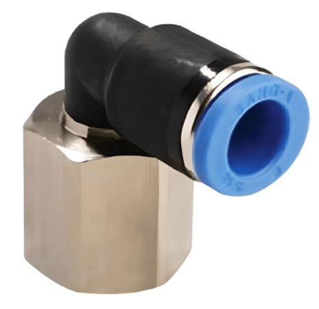 Push to Connect 90 Elbow Fitting 1/4" Tube x 1/4" NPT Female - Forces Inc