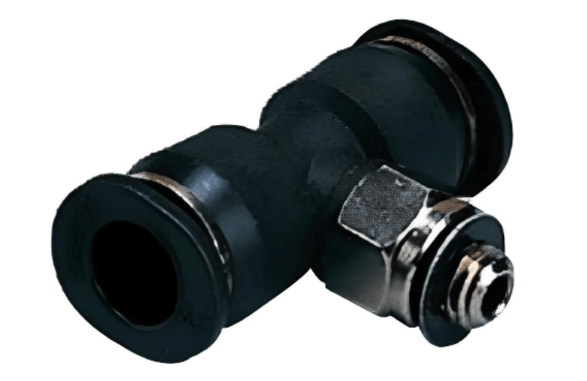 Push to Connect Branch Tee 1/4" Tube x 1/8" NPT - Compact - Forces Inc