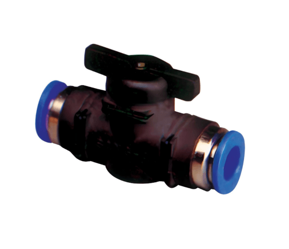 Push to Connect Hand Valve Union 6mm Tube - Forces Inc