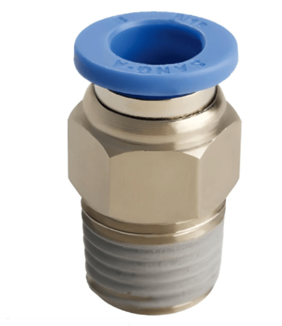 Push to Connect Straight Fitting 10mm Tube x 1/2" BSPT (R) Male - Forces Inc