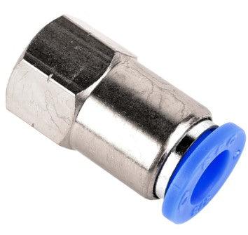 Push to Connect Straight Fitting 1/4" Tube x 1/8" NPT Female - Stainless - Forces Inc