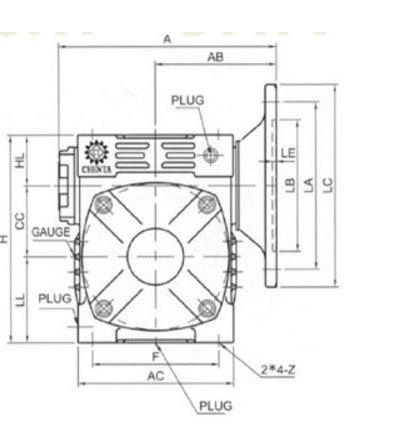 Right Angle Gear Speed Reducer 56C 20:1 Size 40 (Left Output) | TUM4020-L - Forces Inc