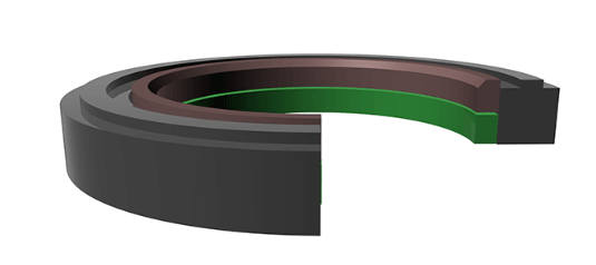 Rod Buffer Seal (R12) 80mm x 95.5mm x 5.9mm - PTFE/NYL/NBR