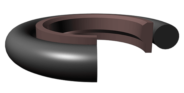 Rod Buffer Step Seal (RSS) 0.625" x 0.912" x 0.114" - BR.PTFE/NBR - Forces Inc