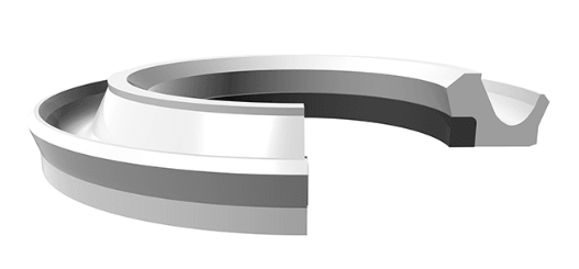 Rod Buffer U-Seal (RH) 145mm x 160.5mm x 6mm - Polyurethane/Nylon - Forces Inc