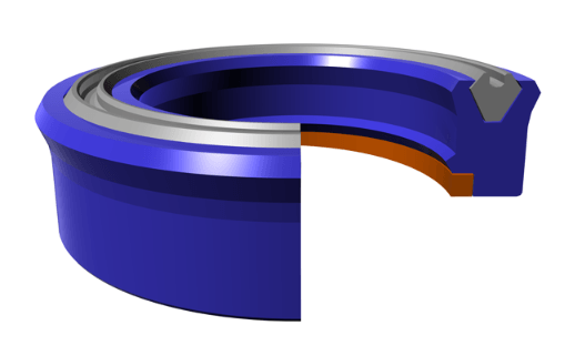 Rod U-Seal (RE) 1.250" x 1.625" x 0.312" - AU/NBR/POM - Forces Inc