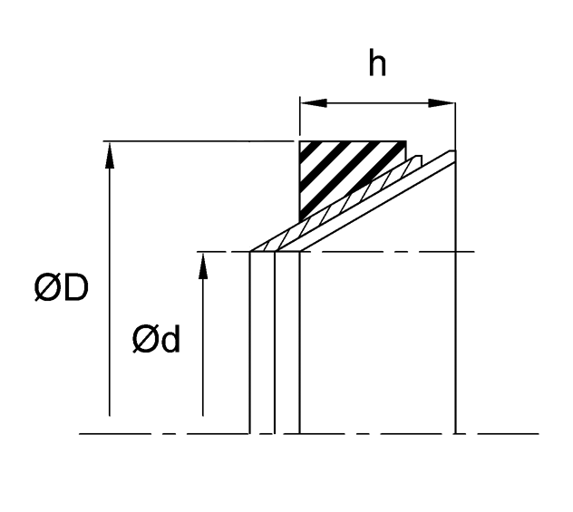 Rod Wiper (BW/S) 0.250" x 0.500" x 0.125" - Brass/Nitrile - Forces Inc