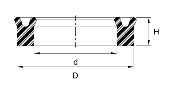 Rod/Piston U-Seal (A) 4mm x 10mm x 4mm - Polyurethane - Forces Inc