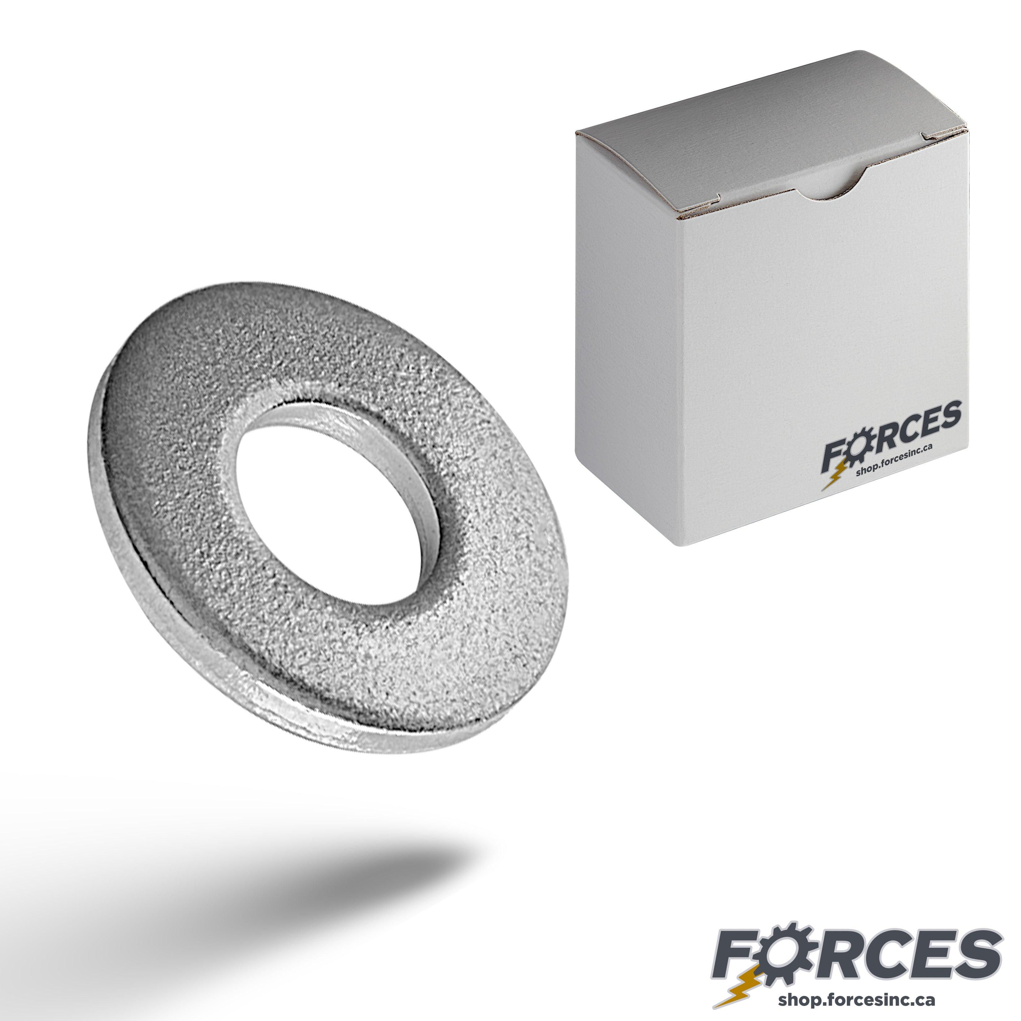 SAE Flat Washers #10 x 1/2" O.D. - Zinc Plated [100/PK] - Forces Inc