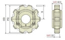 Split Idler Conveyor Sprocket (Machined) Series 882 (Bevel/TAB) - 1-7/16" Bore, 12 Teeth - Forces Inc