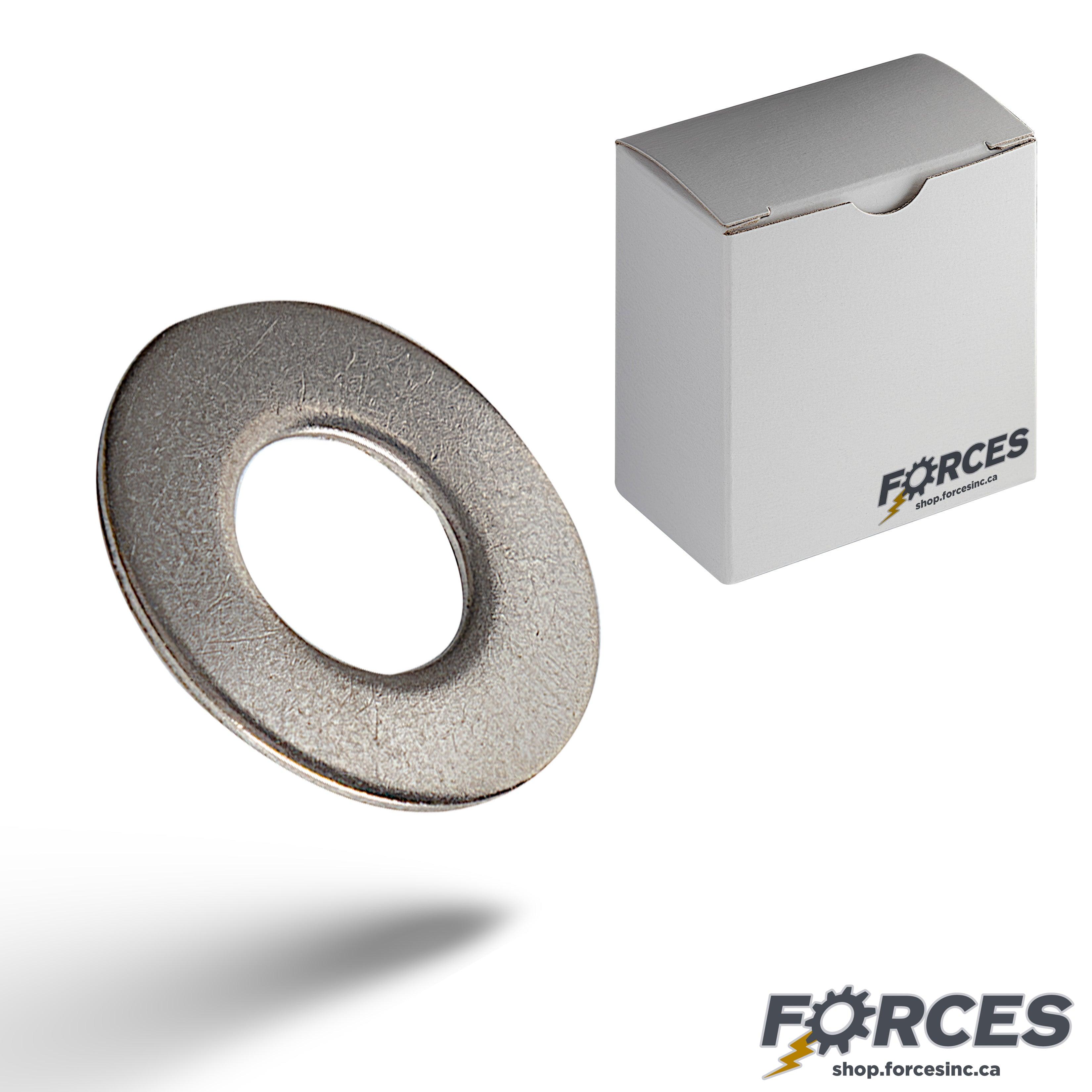 Standard Flat Washers (DIN 125) M1.6 x 4mm O.D. - A4 Stainless Steel [250/PK] - Forces Inc