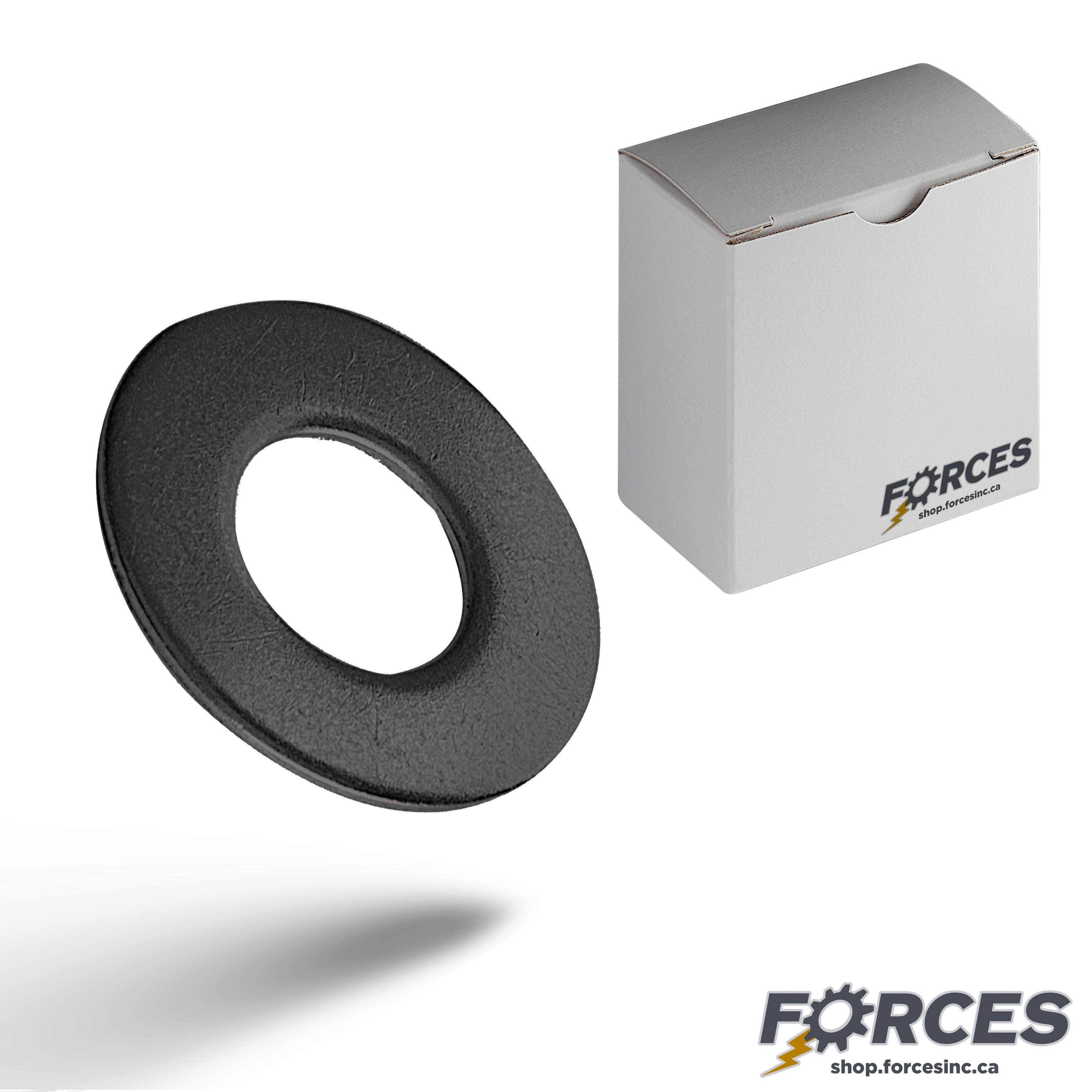 Standard Flat Washers (DIN 125) M10 x 20mm O.D. - SS A2/Black Oxide [50/PK] - Forces Inc