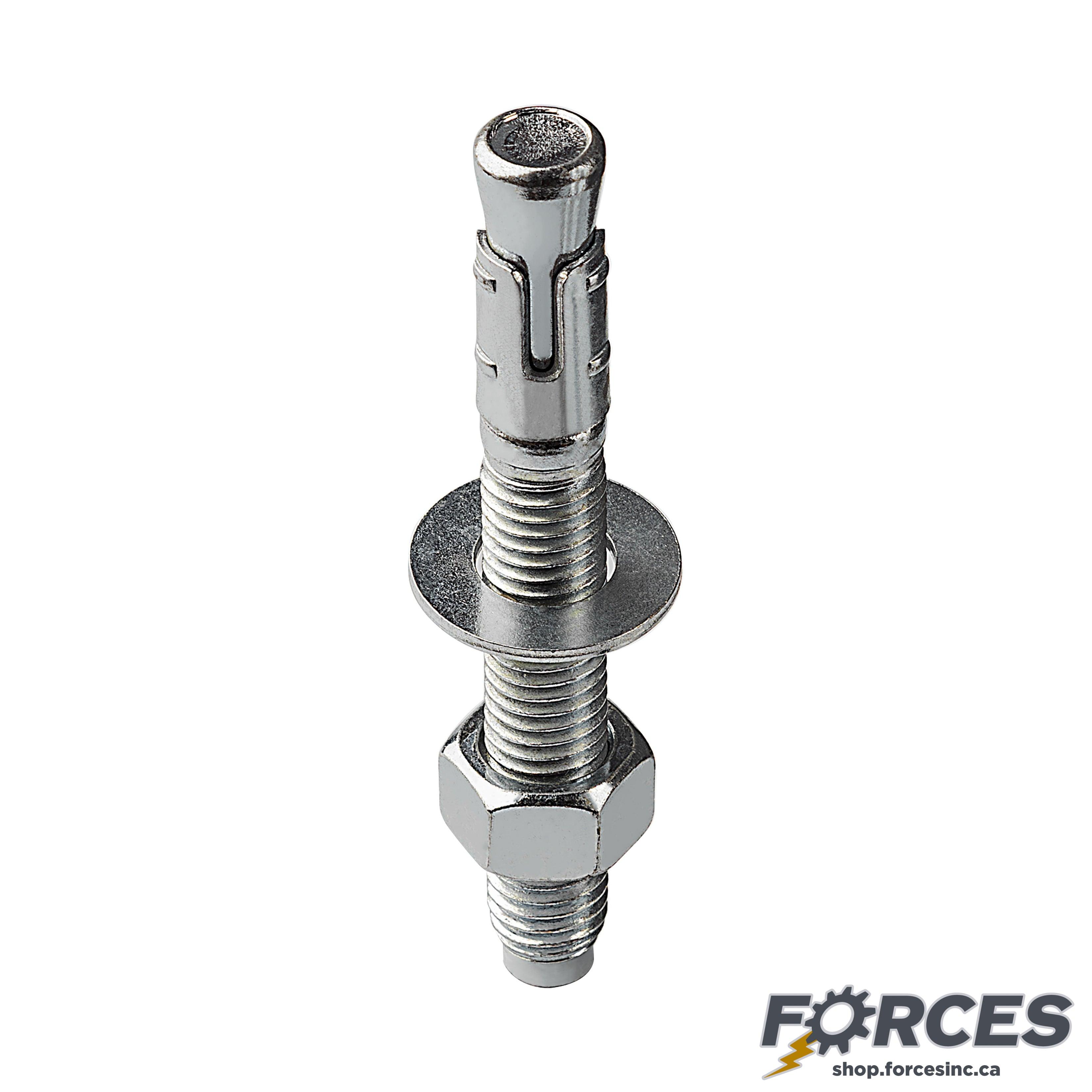 Stud Wedge Anchors 1/4"-20 x 1-3/4" - Zinc Plated [50/PK] - Forces Inc