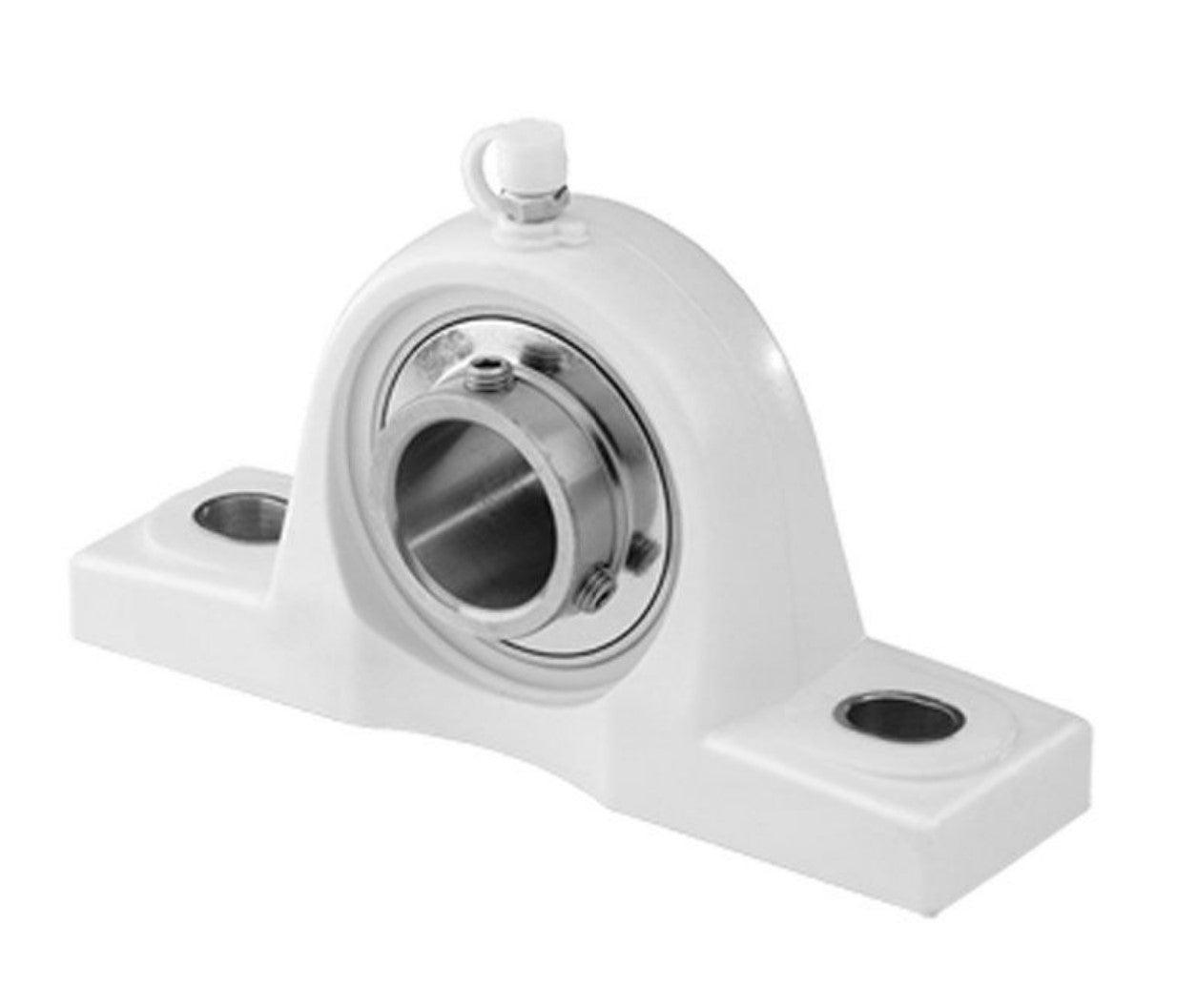 Thermoplastic Pillow Block 1-1/4" Shaft Stainless with Set Screws | PPL207-SSUC207 - Forces Inc