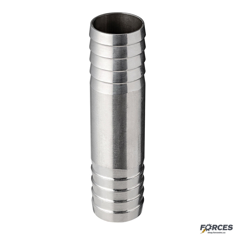 Union Hose Coupling 1-1/2" x 1-1/2" Hose Barb - Stainless Steel 304 - Forces Inc
