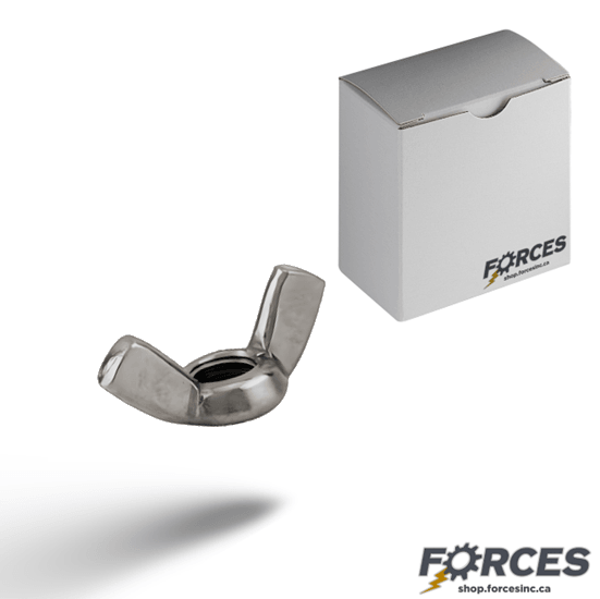 Wing Nuts 3/8"-16 Stainless Steel 18-8 - [50/Box] - Forces Inc