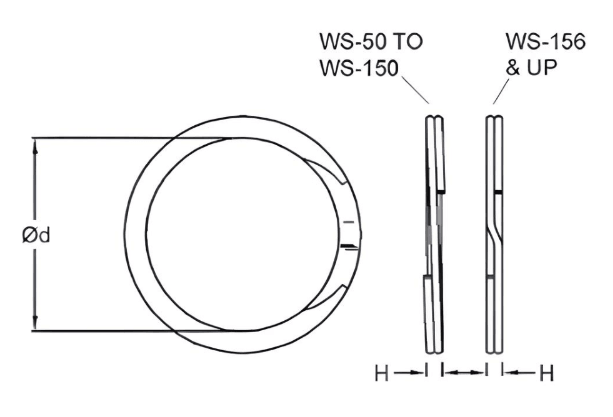 WS-100 | External Spiral Retaining Ring (WS) 1.000" - Carbon Steel - Forces Inc