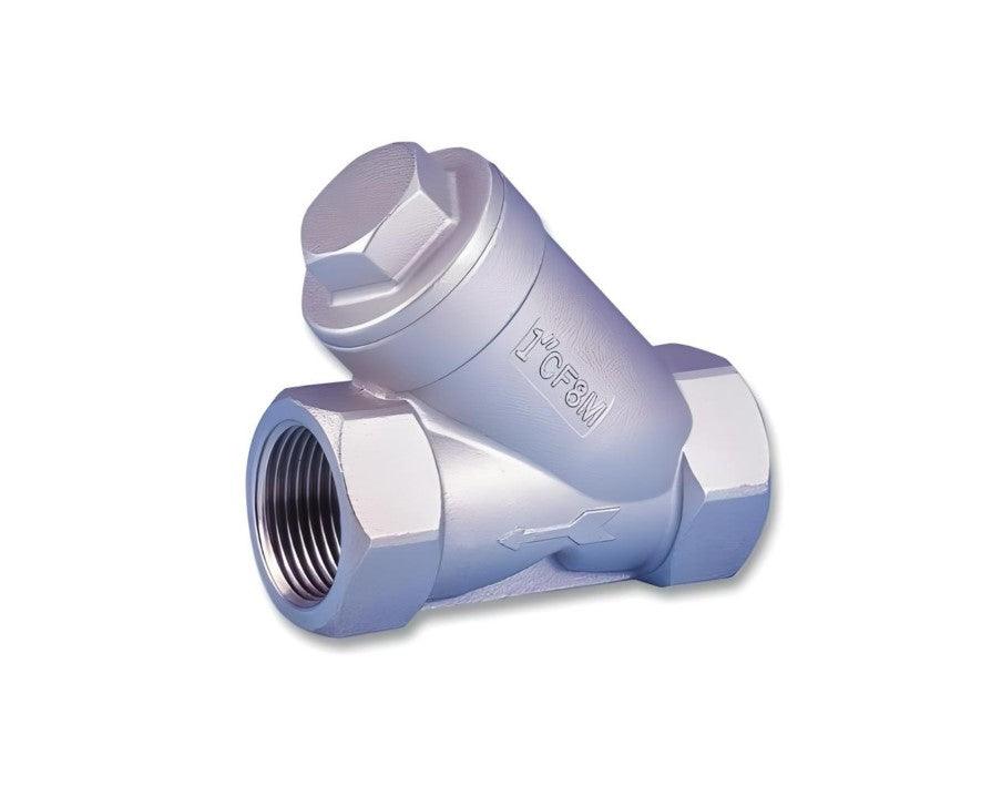 Y Spring Check Valve 1/2" NPT 800 WOG Stainless Steel 316 - Forces Inc